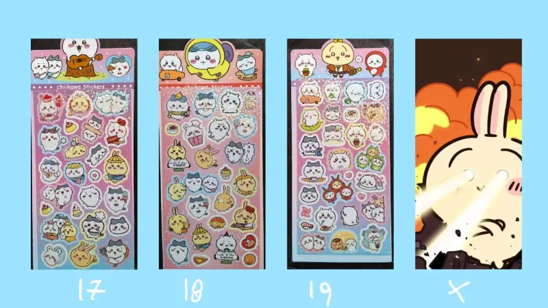 Laminas de stickers chiikawa - 5