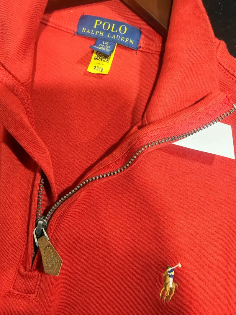 Polerón rojo con cierre medio Polo Ralph Lauren - 3