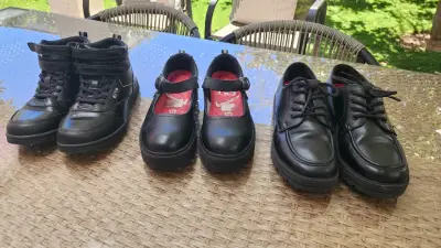Zapatos escolares negros para niña Cky - miniatura 1