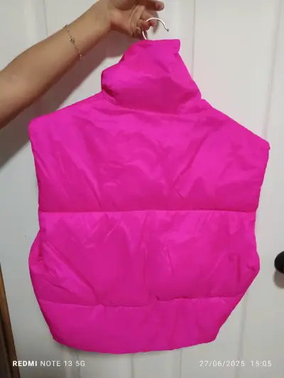 Chaleco inflable fucsia para mujer - miniatura 1