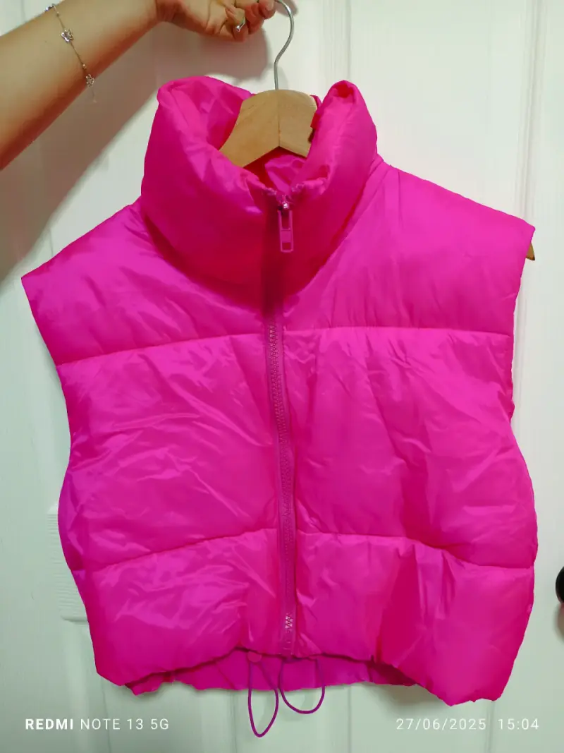 Chaleco inflable fucsia para mujer - 2