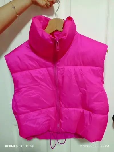 Chaleco inflable fucsia para mujer - miniatura 2