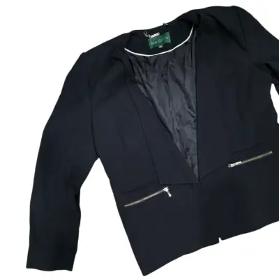 Blazer negro Ma Griffe con cierre - miniatura 1