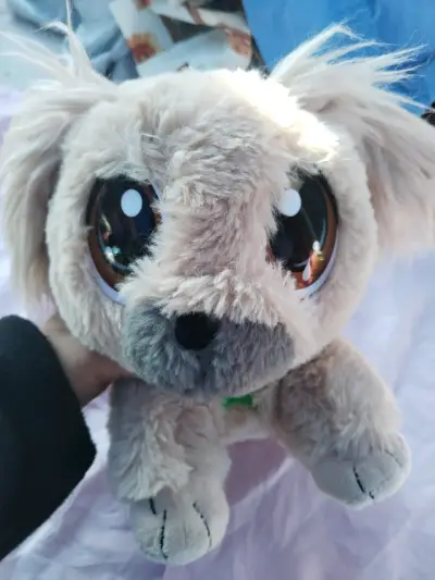 Peluche panda morado y blanco con ojos grandes - miniatura 2