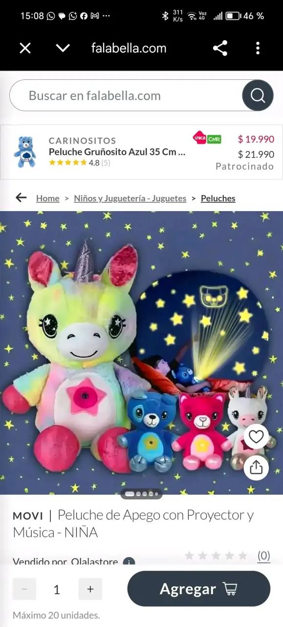 Peluche panda morado y blanco con ojos grandes - 4