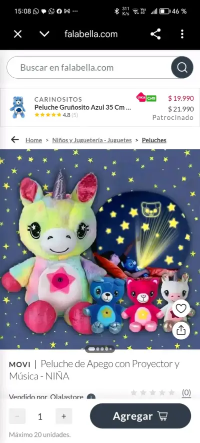 Peluche panda morado y blanco con ojos grandes - miniatura 4