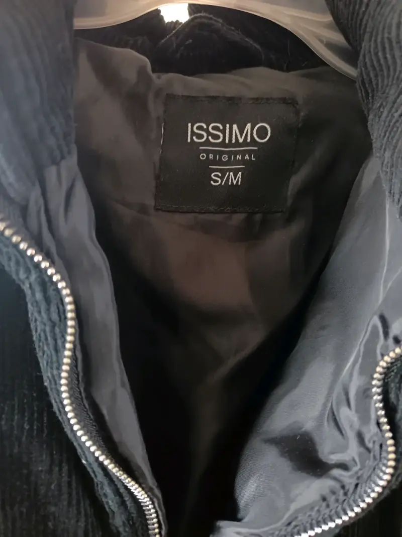 Chaqueta negra de pana Issimo con cierre - 2