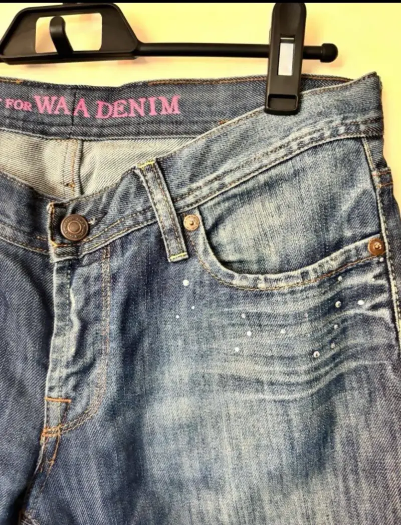 Jeans azules con detalles de strass Wanama - 1