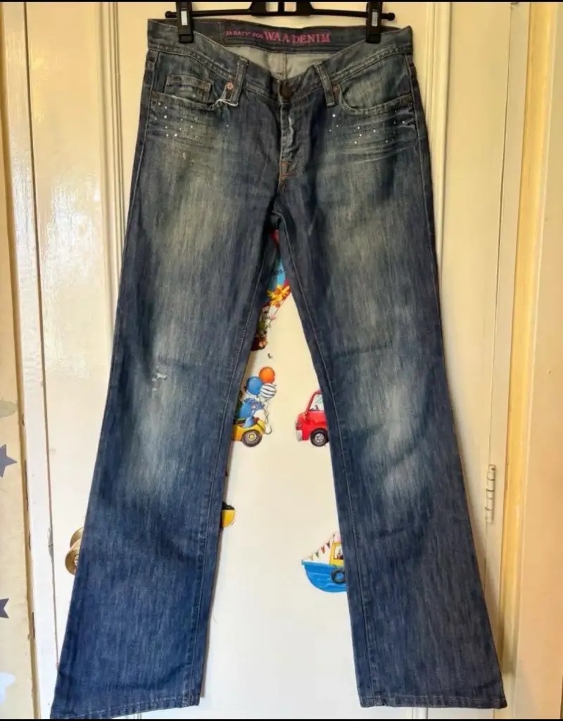 Jeans azules con detalles de strass Wanama - 2