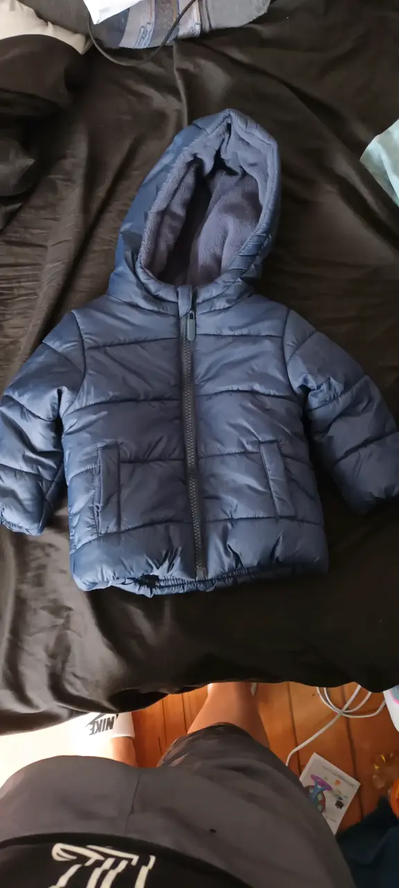 Chaqueta acolchada azul para bebé 9 meses - 2
