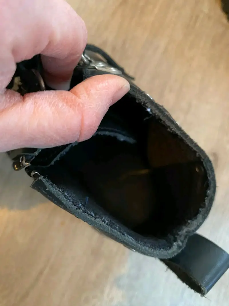 Botas negras de cuero con plataforma - 5