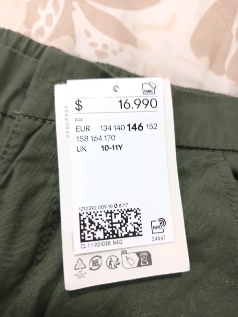 Pantalones verdes para niños talla 10-11 años - 1