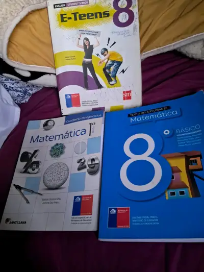 Libros escolares de matemáticas y inglés 8° básico - miniatura 1
