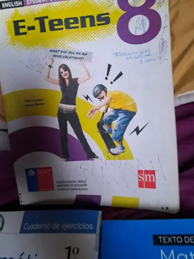 Libros escolares de matemáticas y inglés 8° básico - miniatura 2