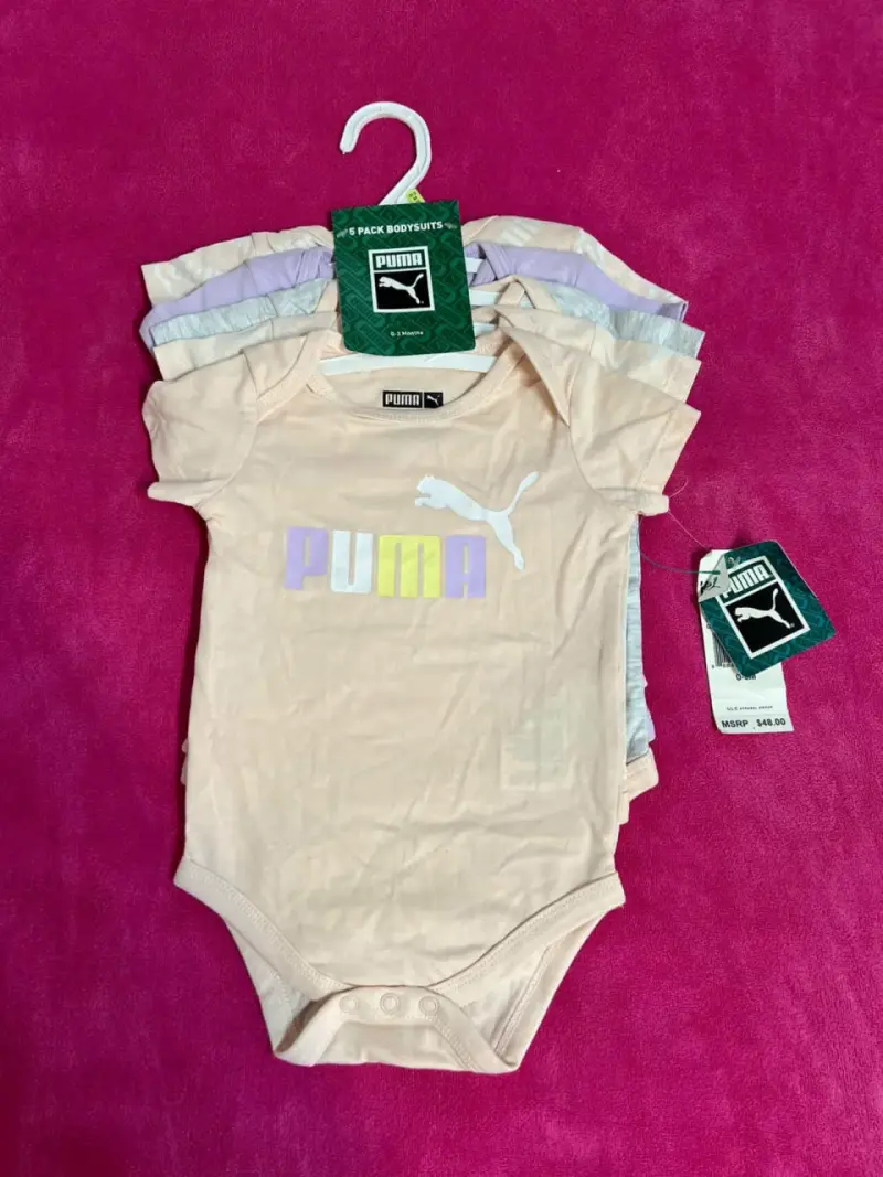 Pack de 5 bodysuits Puma para bebé