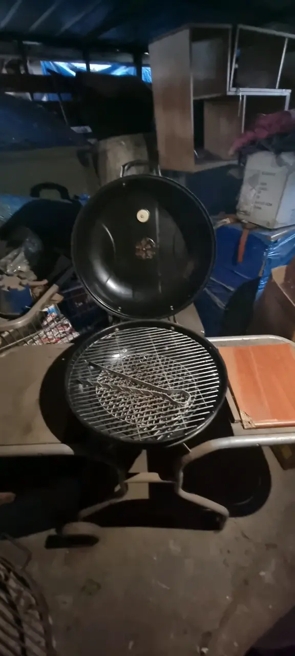 Parrilla de carbón con tapa y ruedas - 2