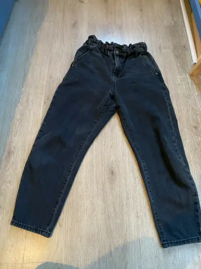 Jeans negros de tiro alto para mujer zara - miniatura 1