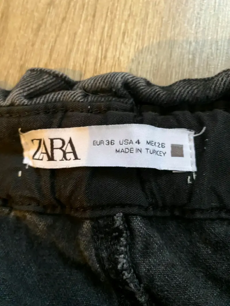 Jeans negros de tiro alto para mujer zara - 2