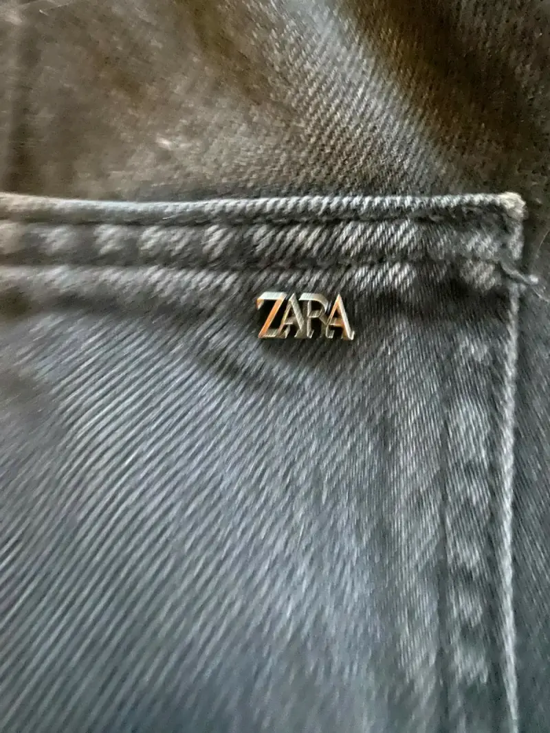 Jeans negros de tiro alto para mujer zara - 4