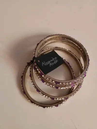 Pulseras plateada con cristales Alessandra Airoldi - miniatura 1