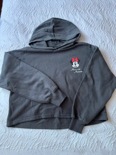 Polerón talla 16 gris Minnie Mouse con capucha - miniatura 1