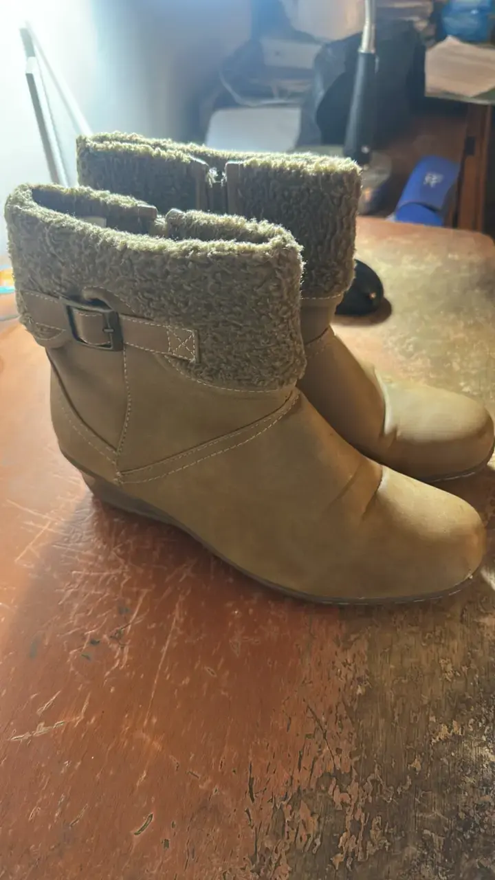 Botines de cuero marrón con forro - 2