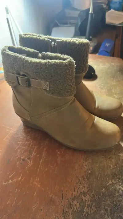 Botines de cuero marrón con forro - miniatura 2