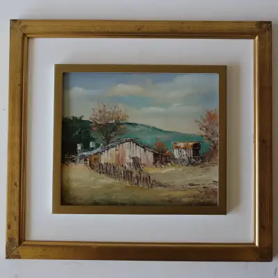 Cuadro paisaje rural R. Molinari - miniatura 1