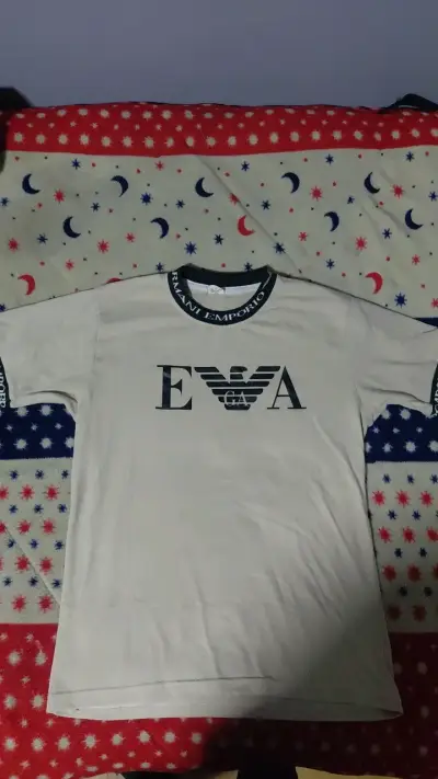 Polera Emporio Armani blanca con logo - miniatura 1