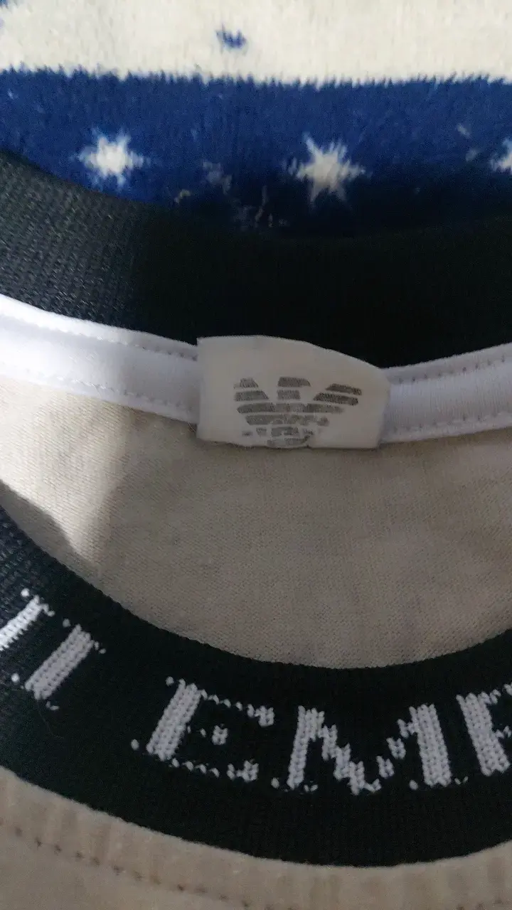 Polera Emporio Armani blanca con logo - 3