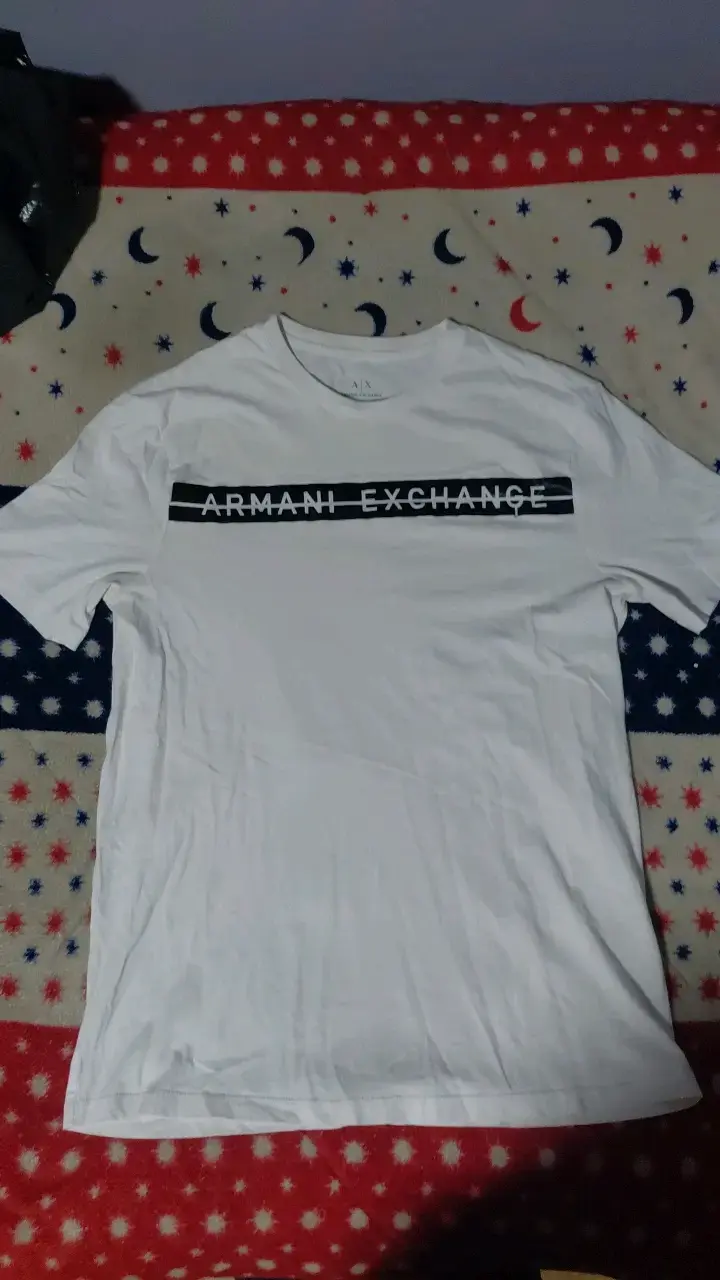 Polera blanca Armani Exchange para hombre - 1