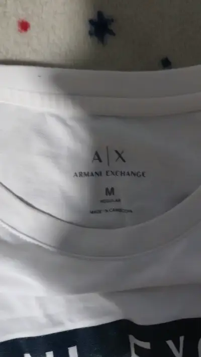 Polera blanca Armani Exchange para hombre - miniatura 3
