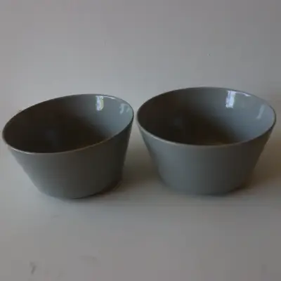 Set de dos bowls de cerámica gris - miniatura 1