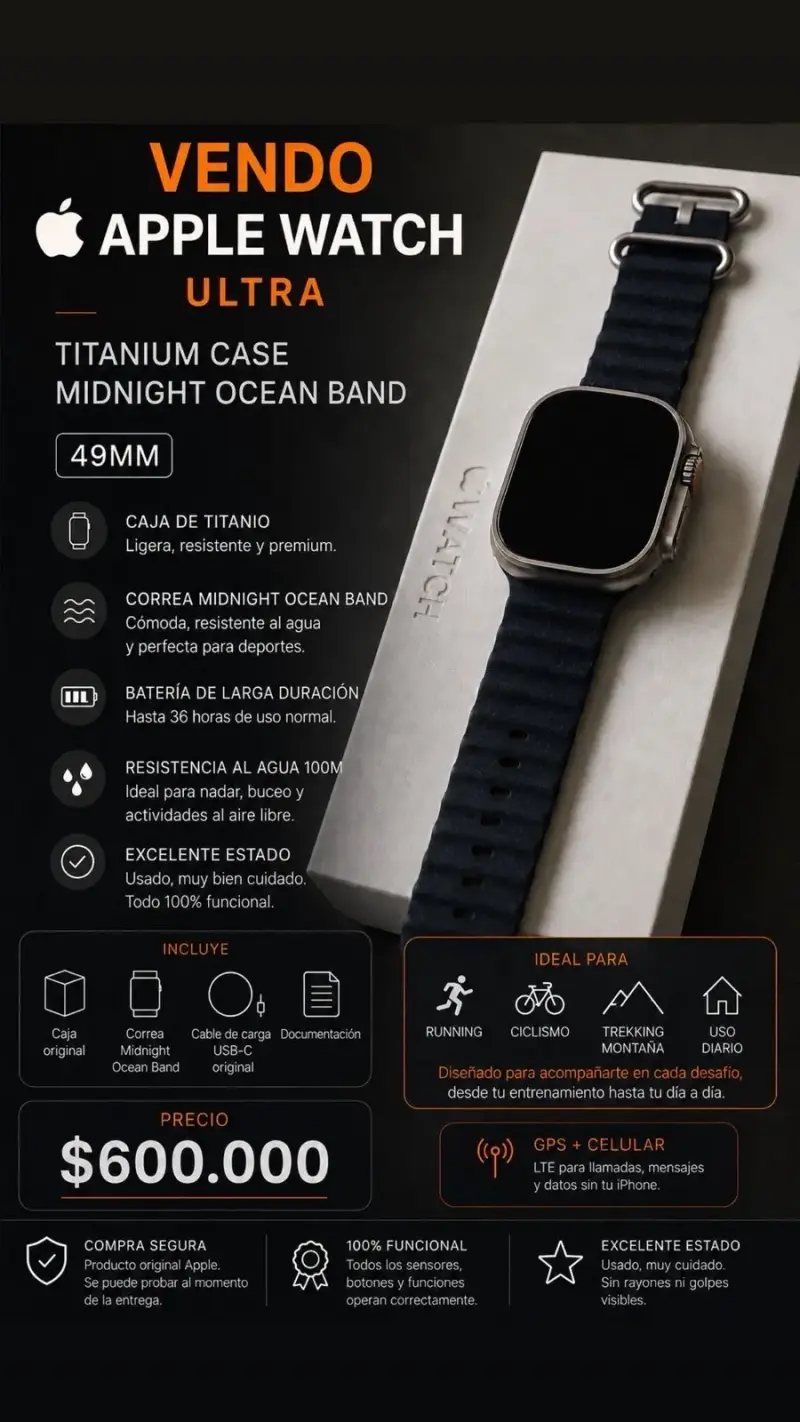 Apple Watch Ultra con caja de titanio