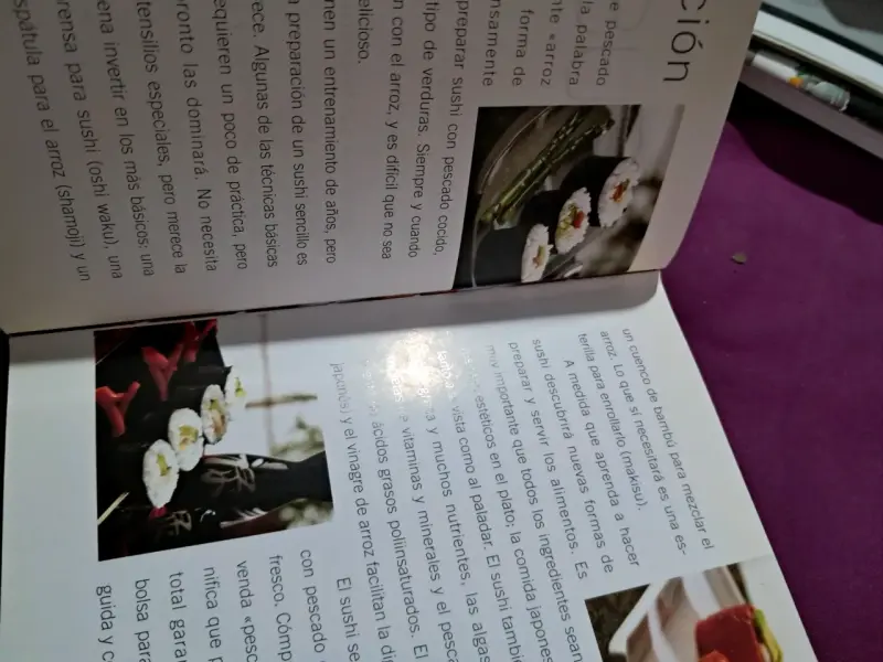 Libro de recetas de sushi con tapa dura dura - 1