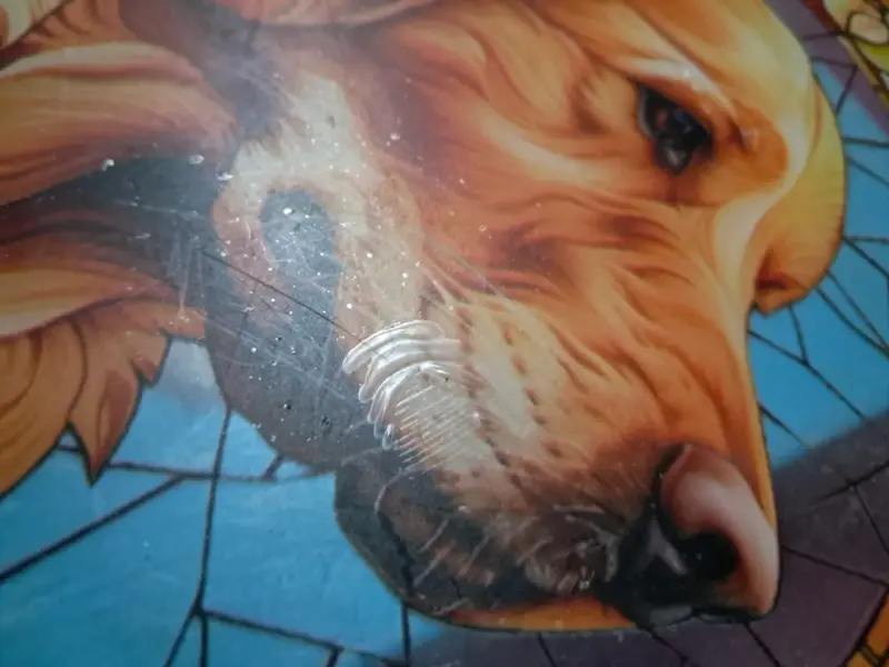 Adorno colgante de perro estilo vitral - 4