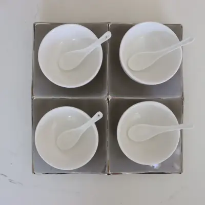 Set de pocillos de loza con bandeja - miniatura 3