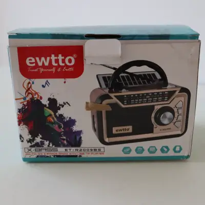 Radio portátil Ewtto con panel solar - miniatura 1