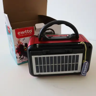 Radio portátil Ewtto con panel solar - miniatura 3