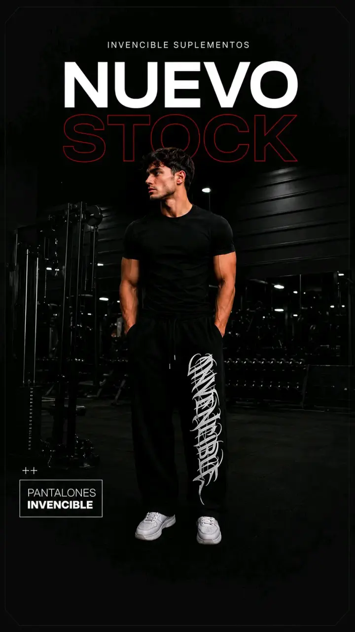 Pantalones deportivos Invencible negros S - 1