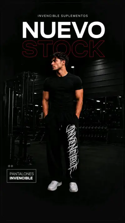 Pantalones deportivos Invencible negros S - miniatura 1