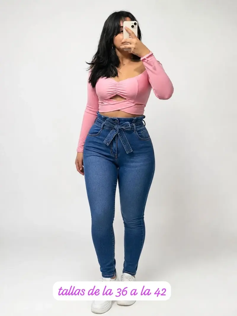 Jeans ajustados azul oscuro talla 36 - 5