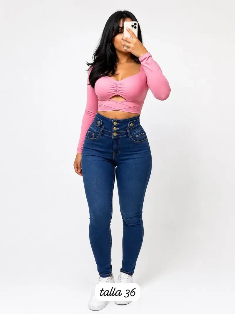 Jeans ajustados azul oscuro talla 36 - 6