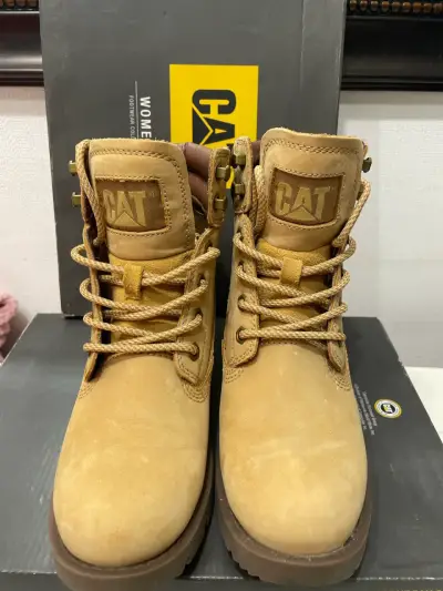 Botines Caterpillar de cuero beige - miniatura 2