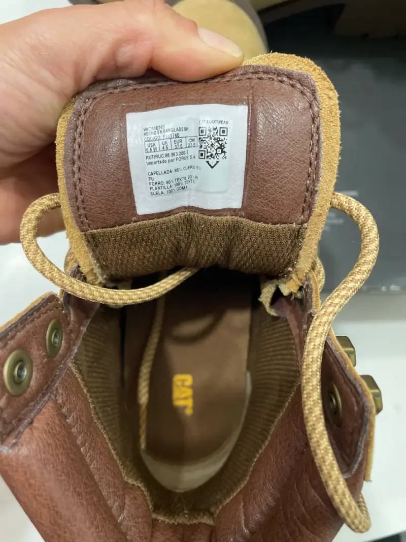 Botines Caterpillar de cuero beige - 4