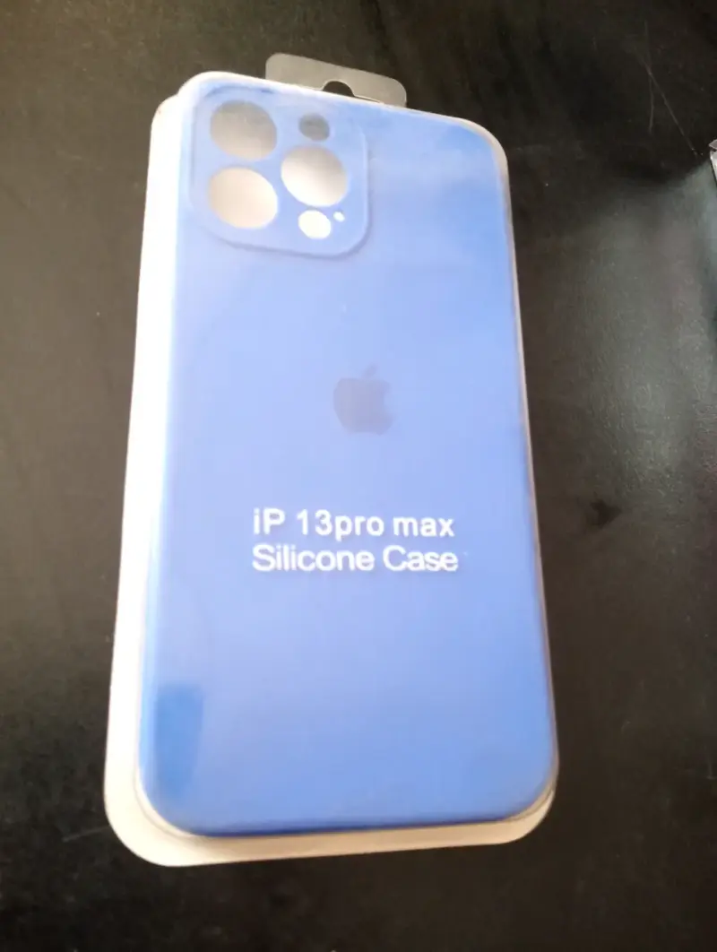 Funda de silicona azul para iPhone 13 Pro Max - 1