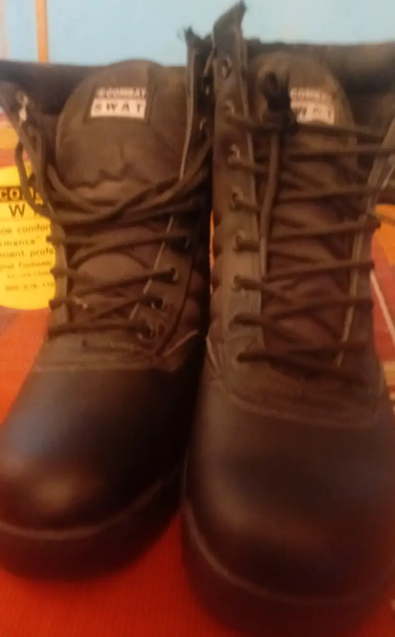 Botas tácticas negras con cierre lateral - 2