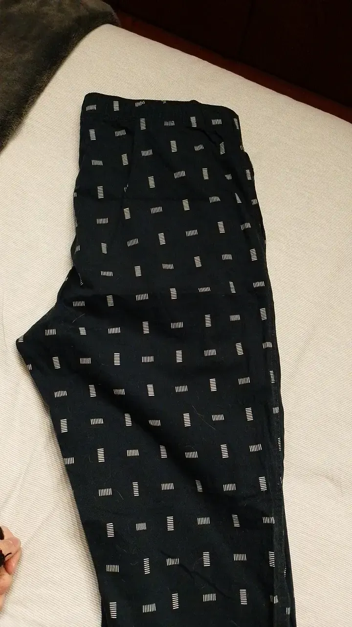 Pantalones de pijama azul marino con diseño - 4