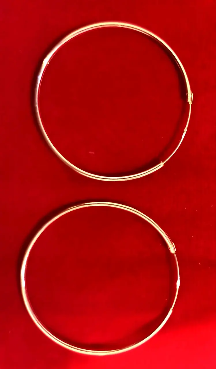 Aros de plata fina