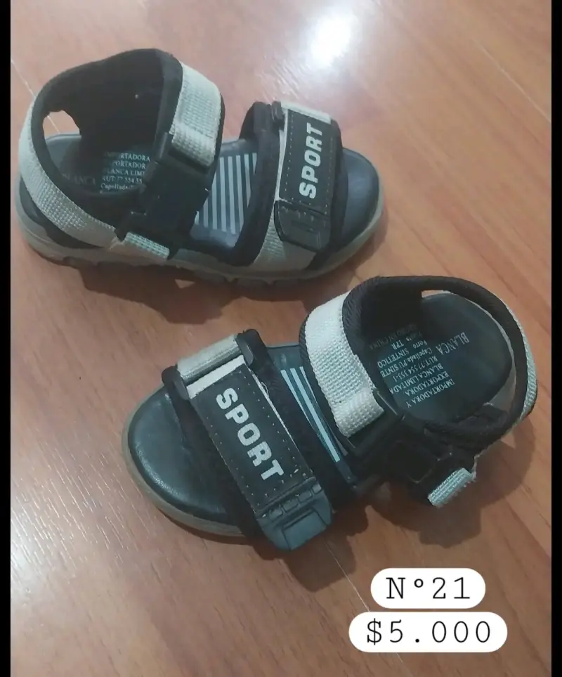 Sandalias deportivas para niños talla 21